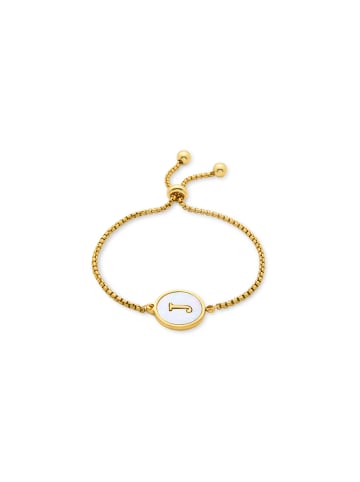 Luxenter bracelet in white mother-of-pearl and 18k gold-plated - Alphabet