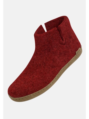glerups Boots Ledersohle in Rot