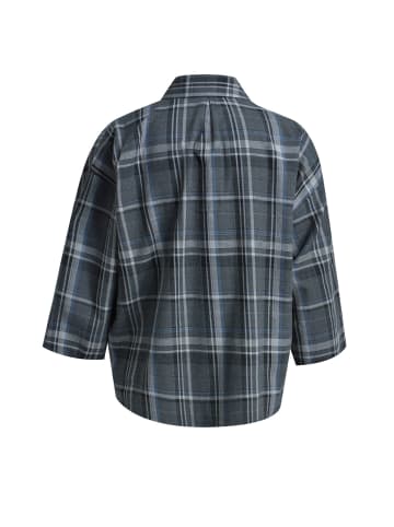 Smith&Soul Check Blouse 3/4 Sleeves in Grey Melange Print