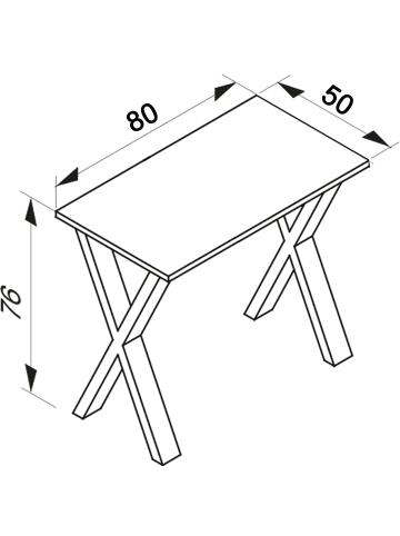 VCM  Premium Holz Esstisch Tisch Xona X Silber in Silber / Buche