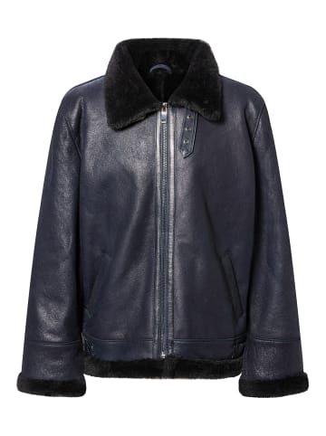 CBL Herren Lammfelljacke in blau