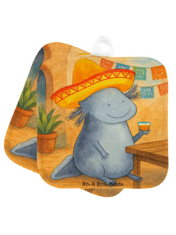 Mr. & Mrs. Panda 2er Set Topflappen  Axolotl Tequila Design ohne... in Weiß