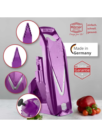 Börner Gemüsehobel V5 PowerLine Profi Set in violett