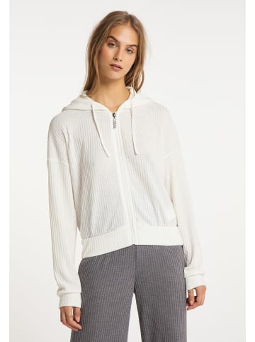 IZIA Damen Kapuzensweatjacke in Wollweiss