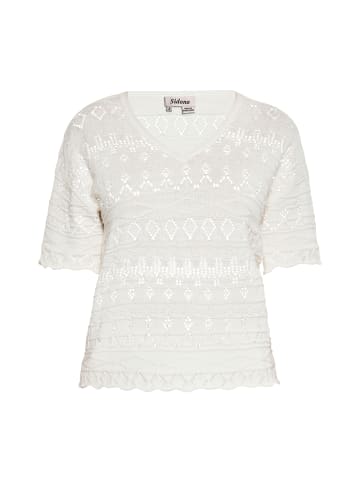 Sidona Damen Pullover in Wollweiss