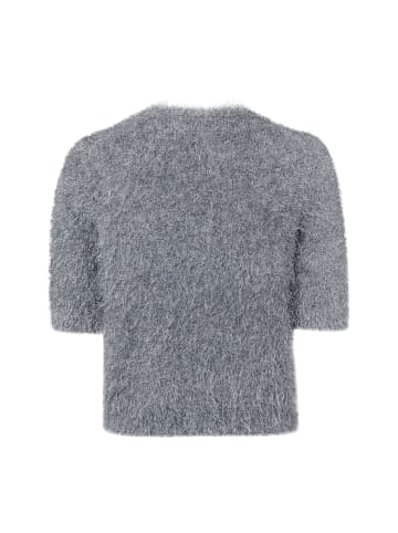 Someday Kurzarmpullover Tooni in grau silber - 0001