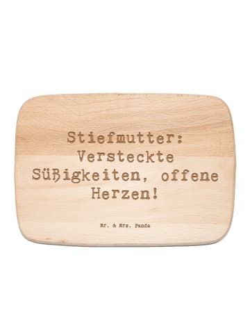 Mr. & Mrs. Panda Schneidebrett Holz Spruch Stiefmutter Herzen mi... in Transparent