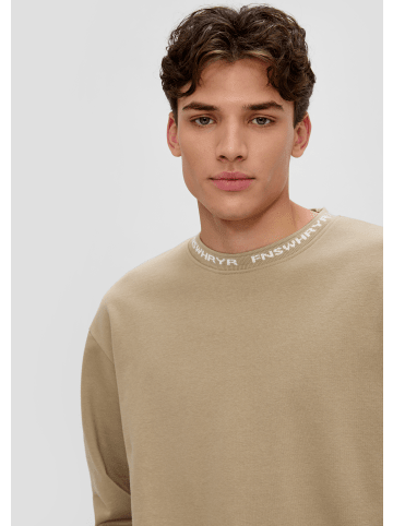 QS Sweatshirt langarm in Braun