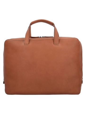 Jost Futura Aktentasche Leder 38 cm Laptopfach in cognac