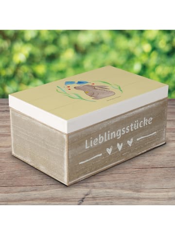 Mr. & Mrs. Panda Geschenkdose Hase Blume ohne Spruch in Gelb Pastell