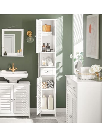 SoBuy Hochschrank in Weiß - (B)32 x (H)170 x (T)30cm