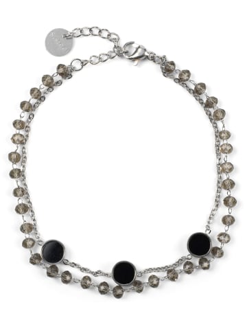 styleBREAKER Armkette in Silber / Grau