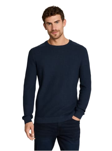 Tom Tailor Pullover MOULINE STRUCTURED CREW NECK KNIT in Blau