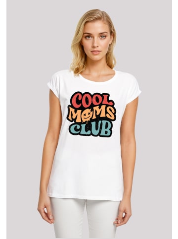 F4NT4STIC T-Shirt Cooler Moms Club Muttertag Retro Vibe in weiß