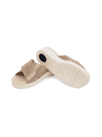 VITAFORM Samtziegenleder Pantoletten in taupe