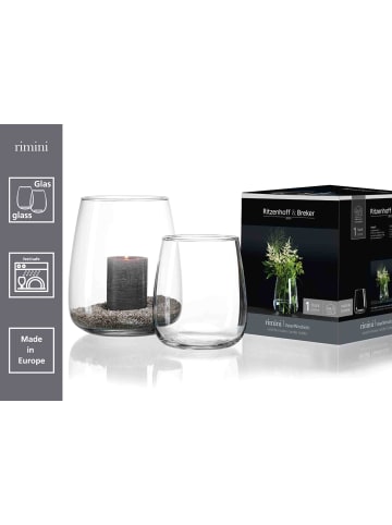 Ritzenhoff & Breker 2-tlg. Vasen-Set Rimini in Transparent – in transparent
