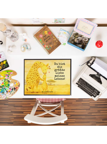 Mr. & Mrs. Panda Schreibunterlage Giraffe Kind Design mit Spruch in Weiß