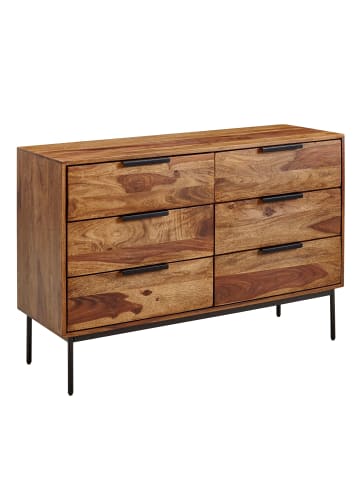 FineBuy Sideboard in Braun / Sheesham / 117x42x80