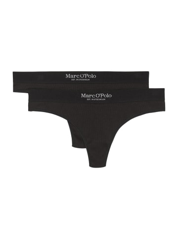 Marc O'Polo String Iconic Rib in Schwarz