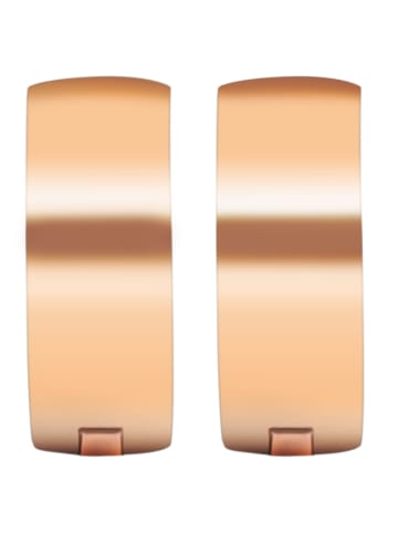 Adeliás Damen Ohrringe – Klappcreole aus Edelstahl in gold