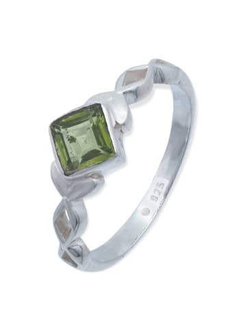 mantraroma 925er Silber - Ringe mit Peridot facettiert