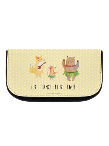 Mr. & Mrs. Panda Kulturbeutel Waldtiere Aloha mit Spruch in Gelb Pastell