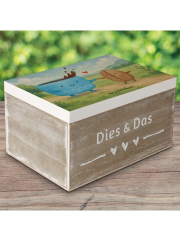 Mr. & Mrs. Panda truhe holz Kaffee Bohne Design ohne Spruch in Weiß