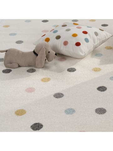 KADIMA DESIGN Kinderteppich Punkte Kinderzimmer in Mehrfarbig