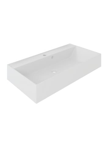 ebuy24 Waschbecken Wasch Weiß 80 x 42 cm