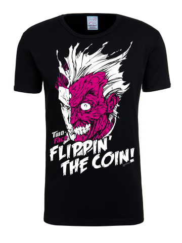 Logoshirt T-Shirt Two Face - Flippin\' The Coin in schwarz