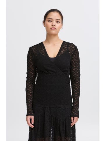 ICHI Langarm-Bluse IXLACEY Slim fit in Black