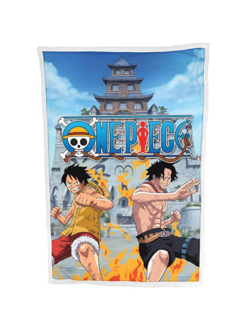 One piece One Piece Sherpa Decke 100x150 cm Kuscheldecke weich Wohndecke in Mehrfarbig