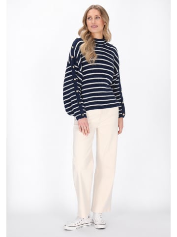DreiMaster Women Sweater in navy offwhite