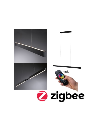 paulmann LED Pendelleuchte Aptare Smart Home Zigbee dimmbar in Schwarz -H:1500mm