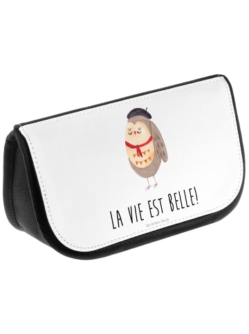 Mr. & Mrs. Panda beauty case Eule Frankreich mit Spruch in Weiß