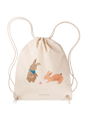 Mr. & Mrs. Panda gym tasche Hasen Muschel ohne Spruch in Creme