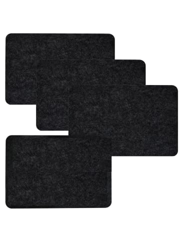 DuneDesign Filzoria Tavisto (4er Set) in anthrazit