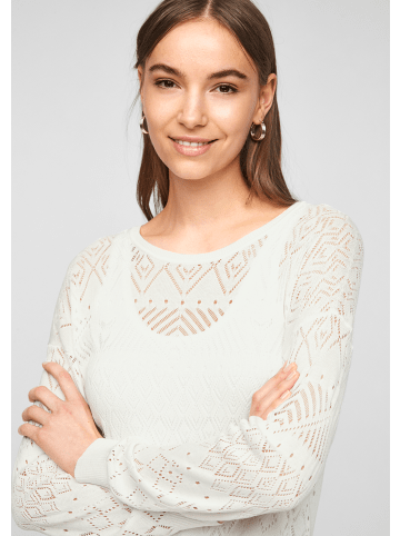 S. Oliver Pullover langarm in Creme