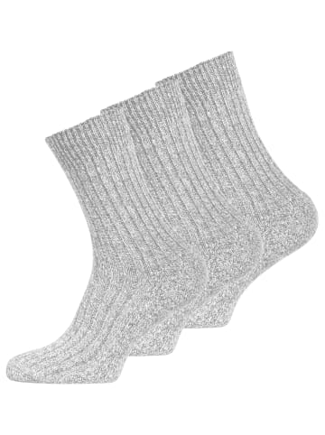 Cotton Prime® Norweger – Woll-Socken 6 Paar in Grau