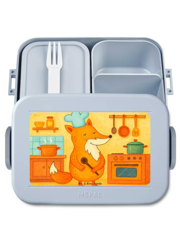 Mr. & Mrs. Panda Bento Box Fuchs Koch Design ohne Spruch in Blau Pastell