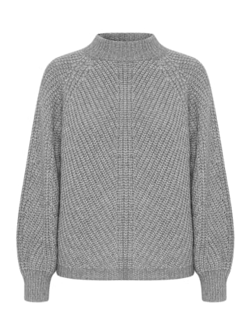 b. young BYOKSANA TURTLENECK JUMPER KNIT Loose fit in Mid Grey Melange