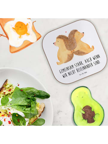 Mr. & Mrs. Panda Untersetzer Trennung von den Eltern mit Spruch in Weiß