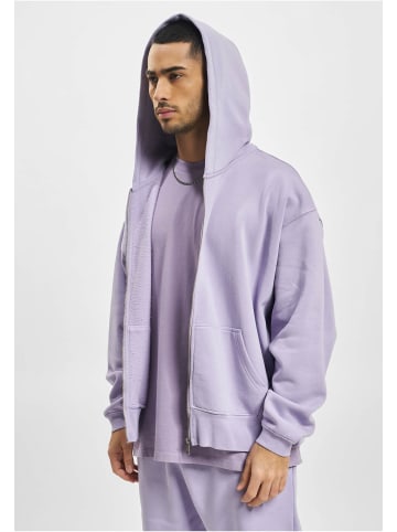 DEF Zip-Kapuzenpullover in purple washed