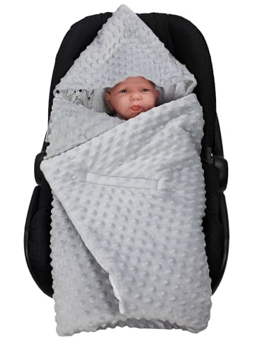 TupTam Baby Einschlagdecke für Autositz 2er SET in grau