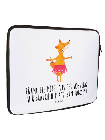 Mr. & Mrs. Panda Notebook Tasche Fuchs Ballerina mit Spruch in Weiß