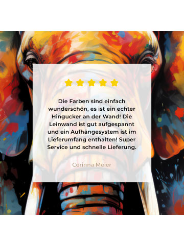 MuchoWow Leinwand bilder Elefant (BxH)