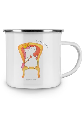 Mr. & Mrs. Panda Tasse Emaille Einhorn Prinzessin ohne Spruch in Weiß