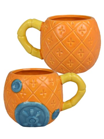 SpongeBob Spongebob Schwammkopf 3D Tasse Ananas Haus Kaffeetasse Becher 650 ml in orange