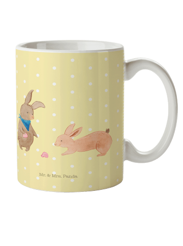 Mr. & Mrs. Panda Schulkind Tasse Hasen Muschel ohne Spruch in Gelb Pastell