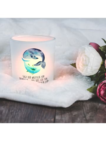 Mr. & Mrs. Panda Teelichthalter Walfisch Thunfisch mit Spruch in Transparent